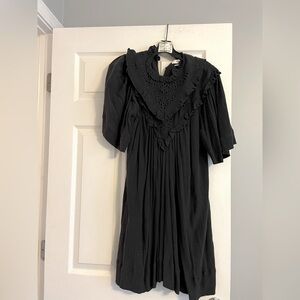 Isabel marant Etoile dark blue lined dress 34 (4)